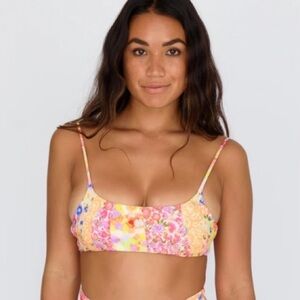 Skatie swim Maddie top, Mallorca print, size M, NWT